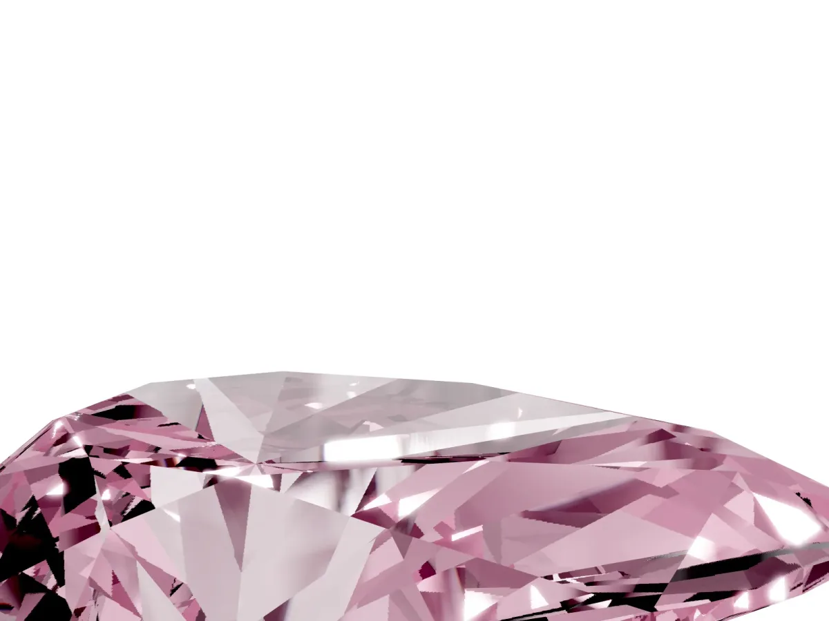 Fancy Pink Pear Cut Diamond Ring with Marquise Side Stones and Prong Setting White gold