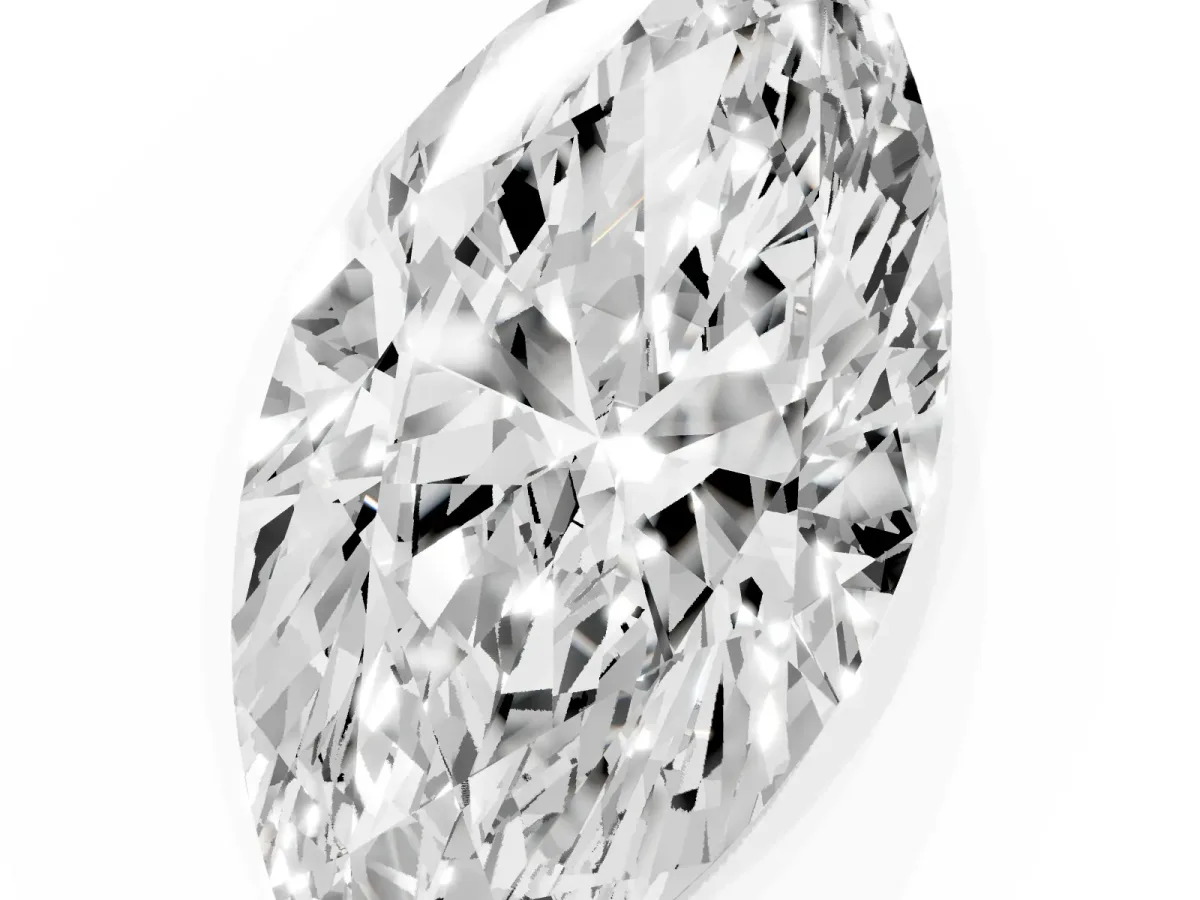 Marquise Cut Cut Cathedral Pave Diamond Engagement Ring with Six-Prong Setting Silver