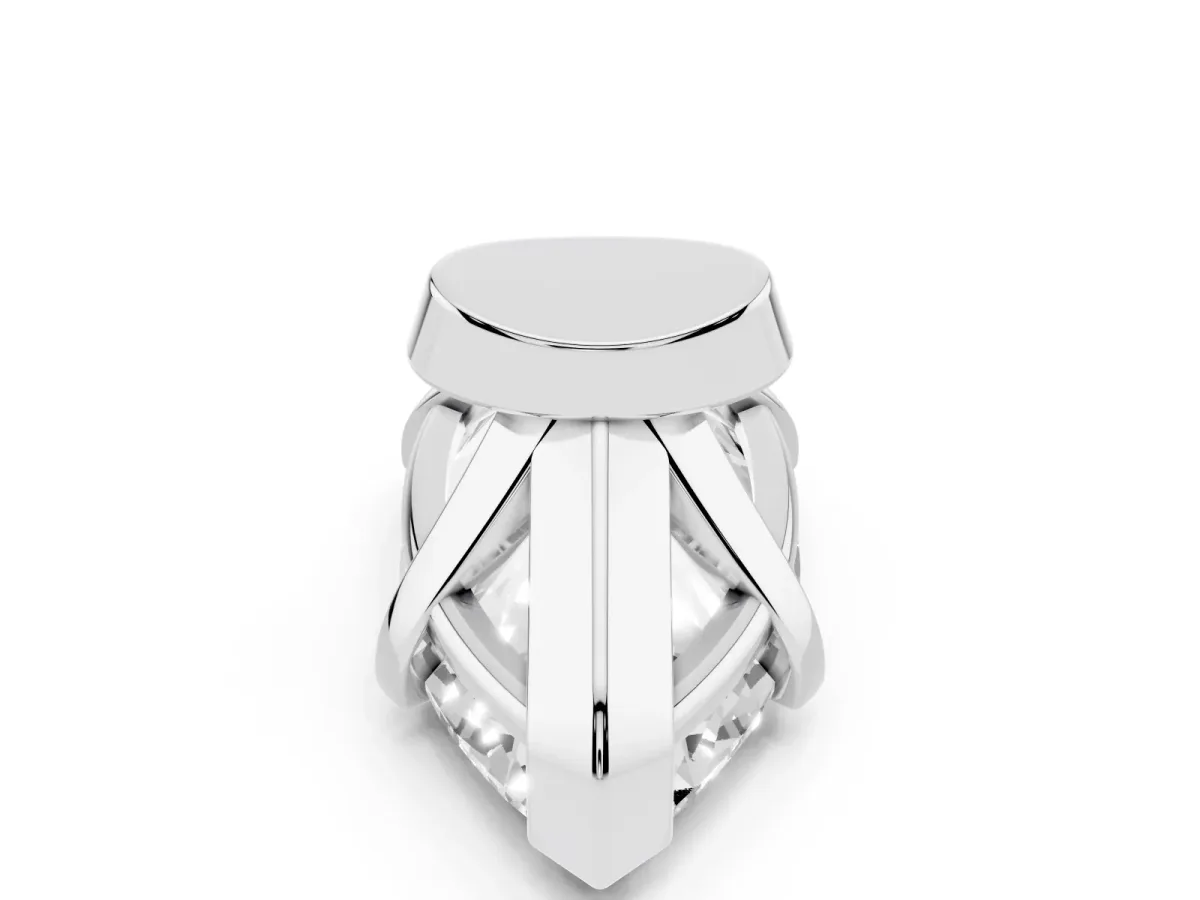 Marquise Cut Diamond Solitaire Ring with Prong Setting and Classic Band Platinum