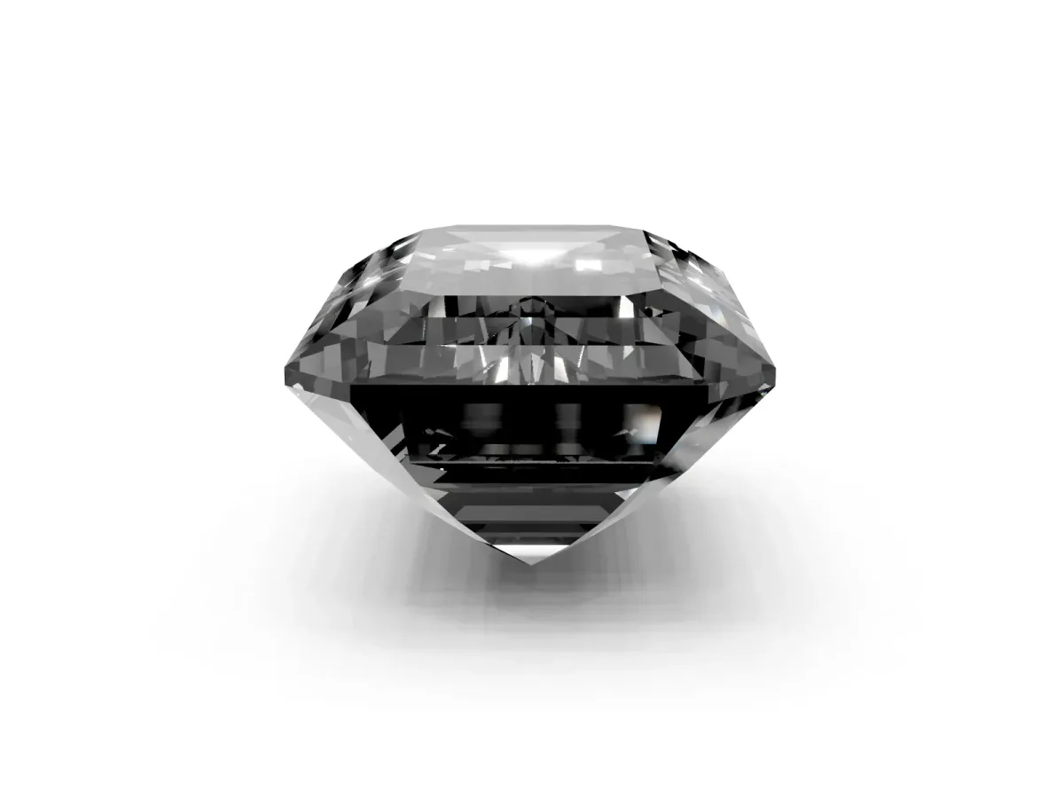 Fancy Black Emerald Cut Cut Pave Band Milgrain Solitaire Ring Platinum