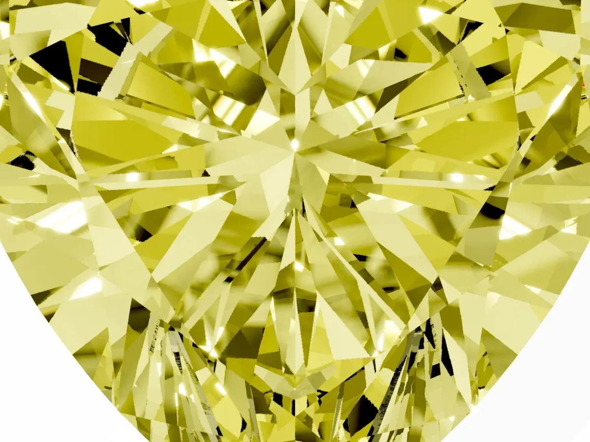Fancy Yellow Heart Cut Diamond Ring with Marquise Side Stones and Prong Setting Rose gold