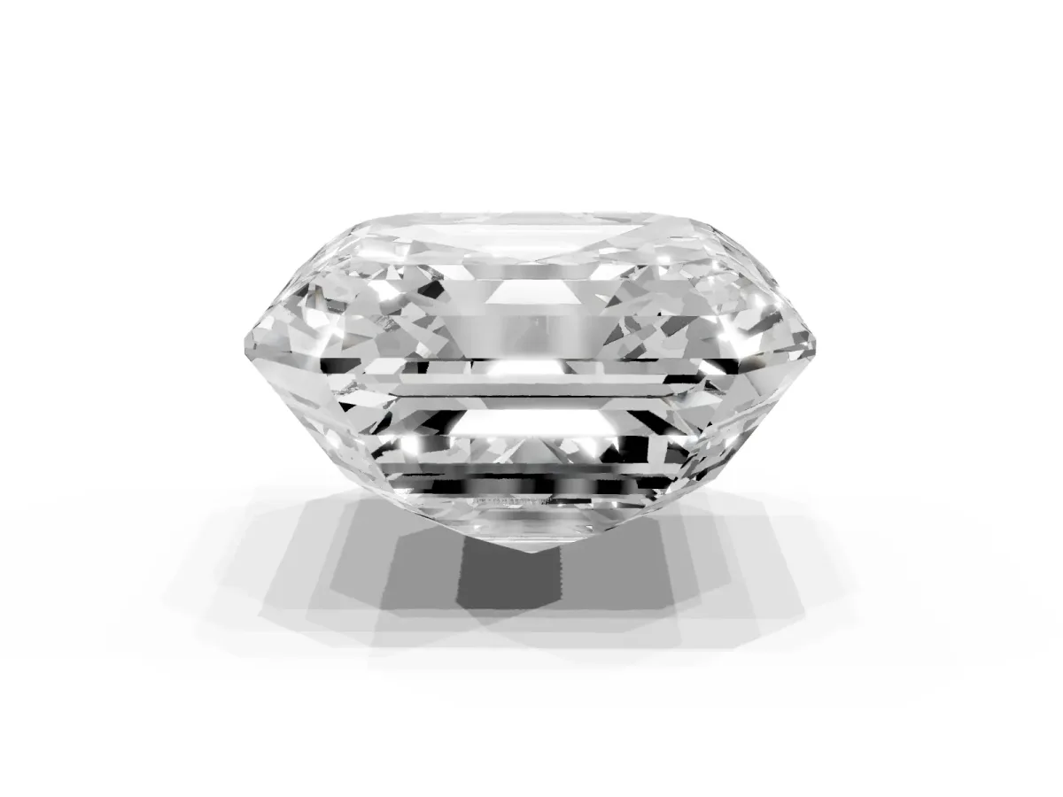 Asscher Cut Halo Diamond Ring with Milgrain Edge and Round Prong Setting Yellow gold