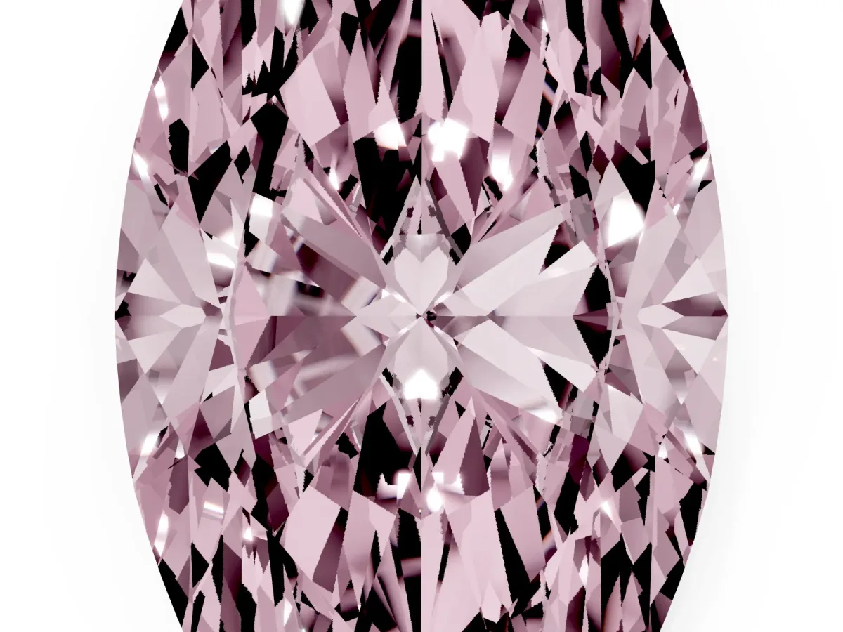 Fancy Pink Marquise Cut Cut Cathedral Pave Diamond Engagement Ring with Six-Prong Setting Yellow gold