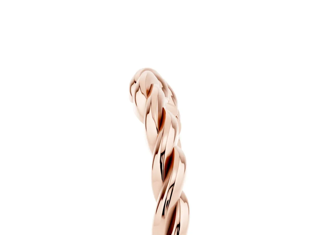 Marquise Diamond Twist Eternity Band with Bezel Setting Rose gold