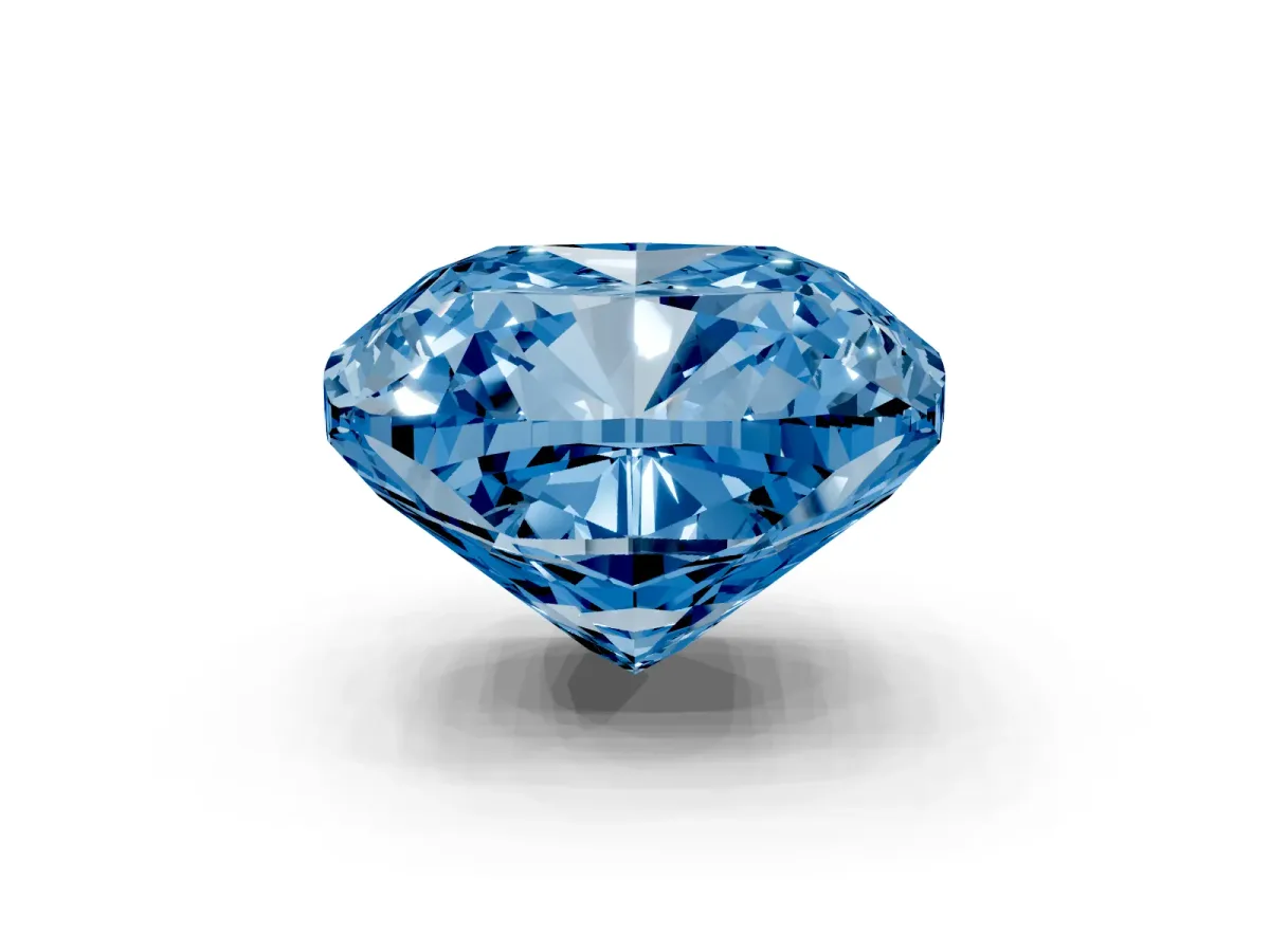 Fancy Blue Cushion Cut Solitaire Engagement Ring with Cathedral Band and Four-Prong Setting Platinum