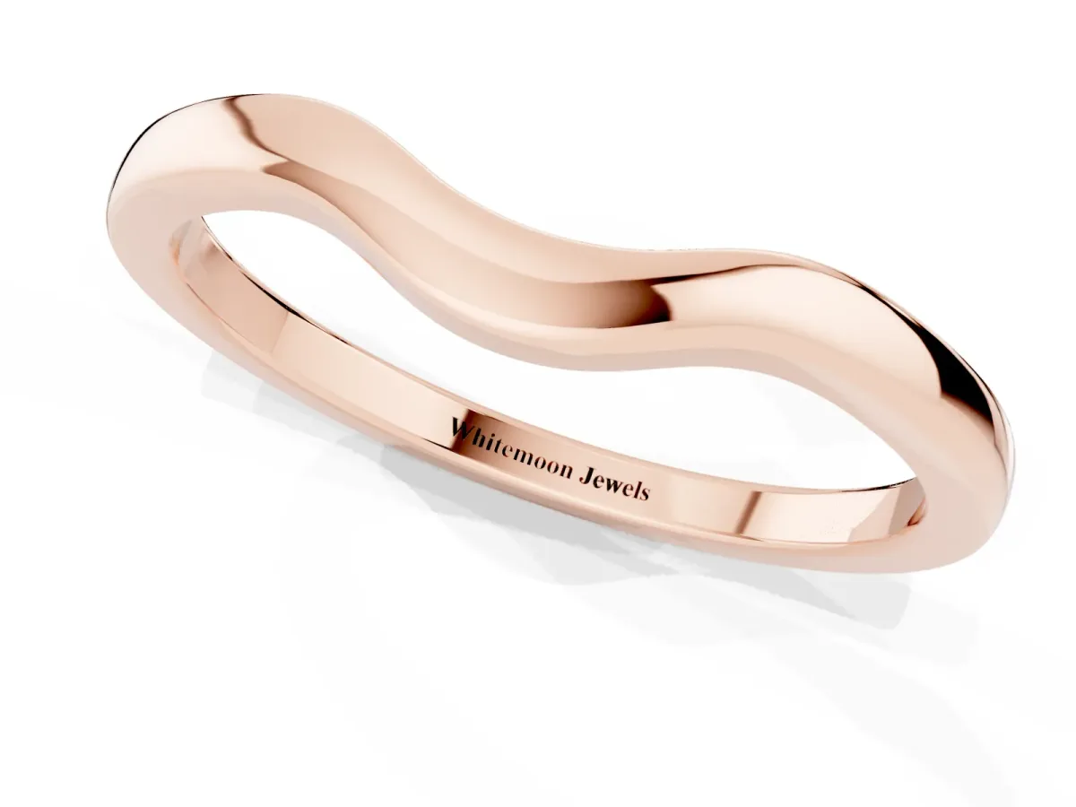 Curved Plain Band Rose gold