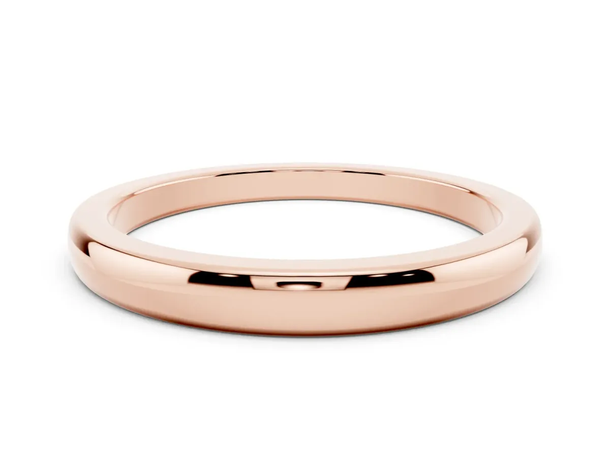 Classic Plain Metal Band Rose gold