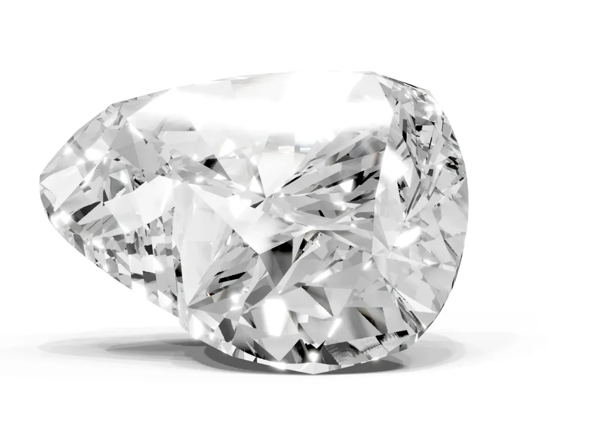 Heart Cut Diamond Ring with Marquise Side Stones and Prong Setting Yellow gold