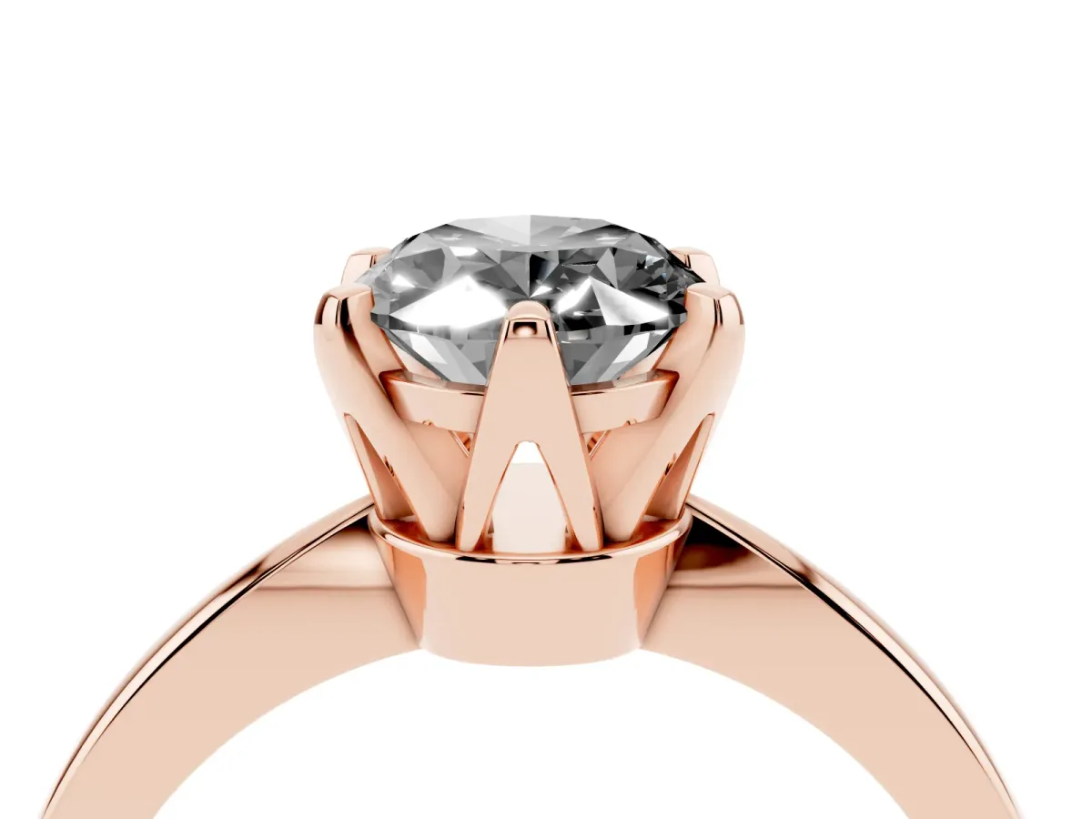 Fancy Black Oval Cut Solitaire Engagement Ring with Six-Prong Setting and Tapered Band Rose gold