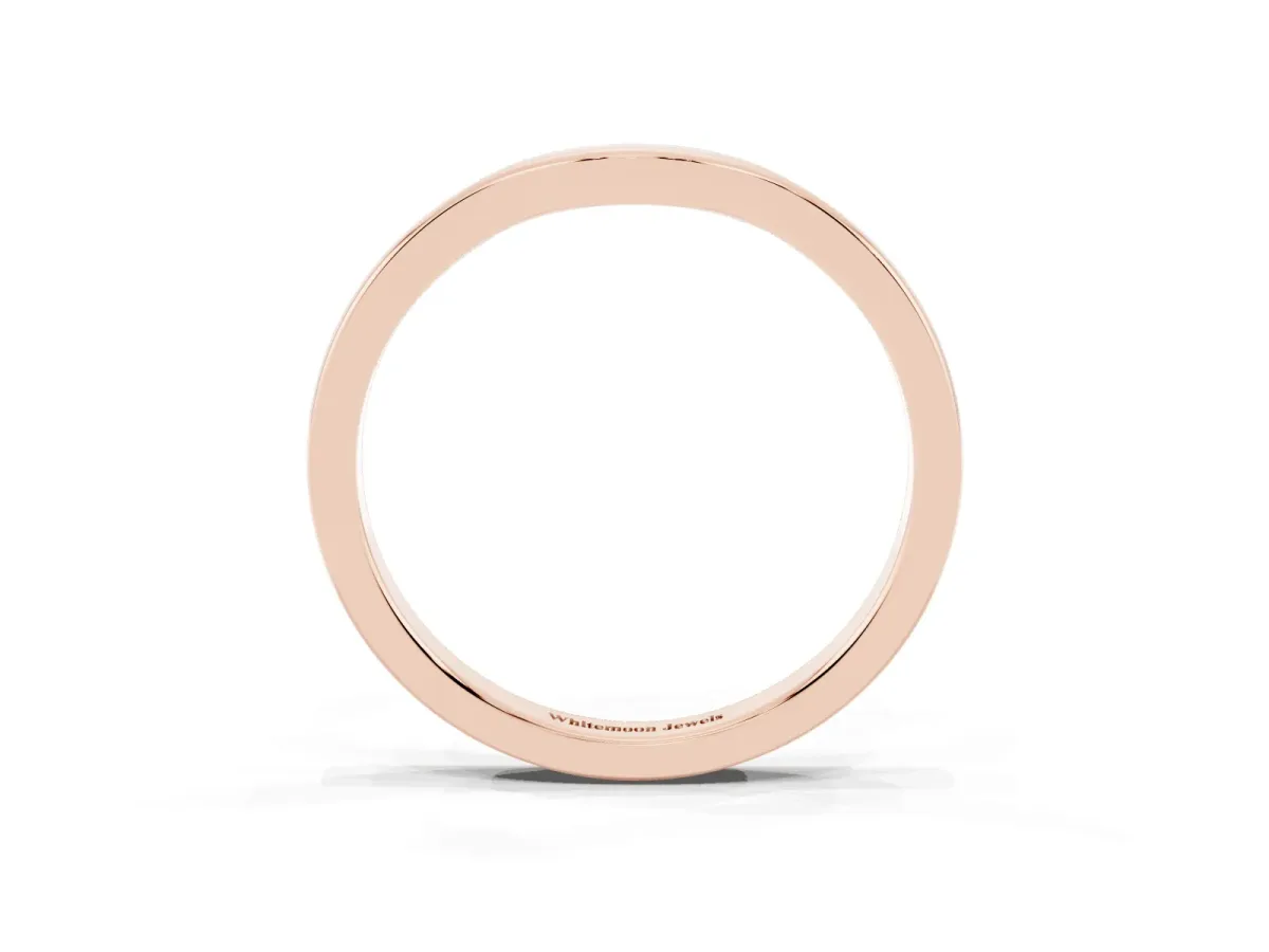 Curved Plain Band Rose gold