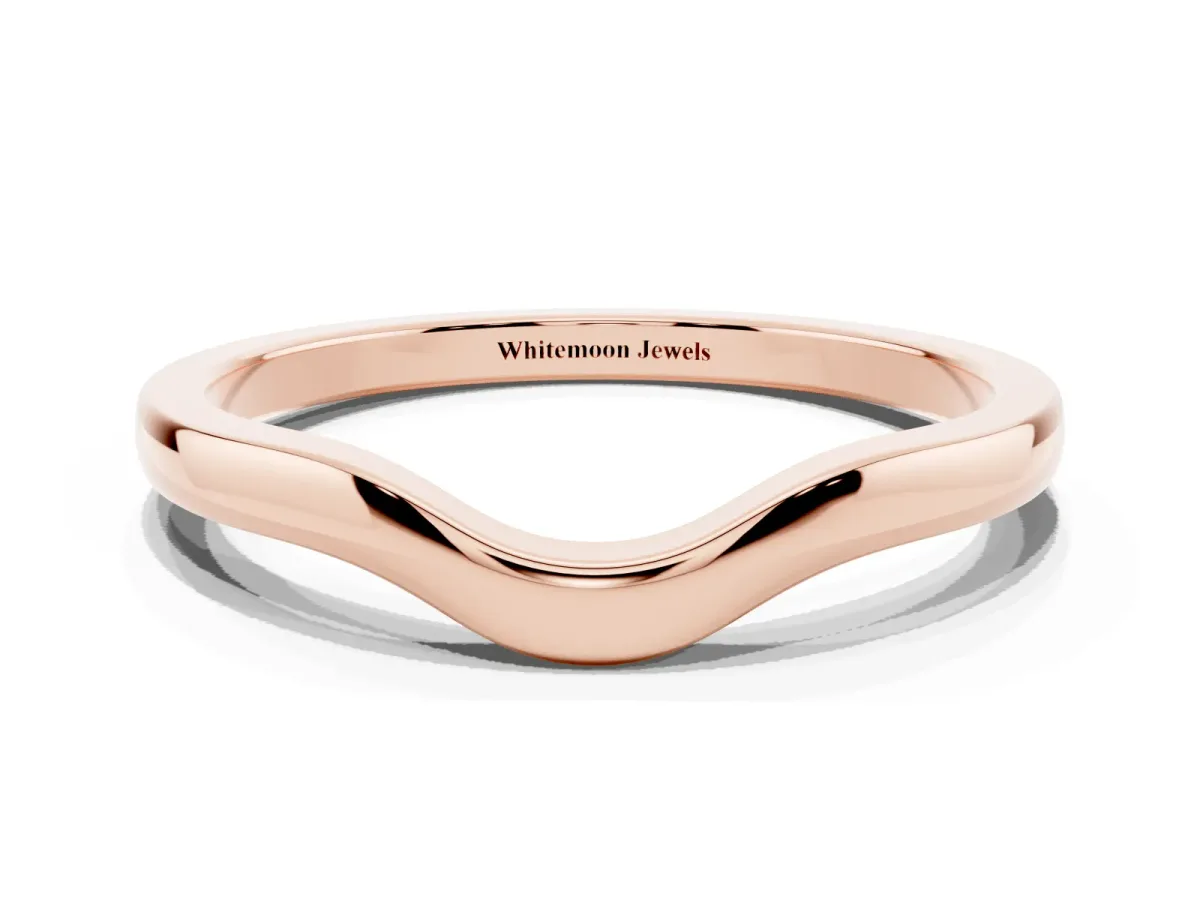 Curved Plain Band Rose gold
