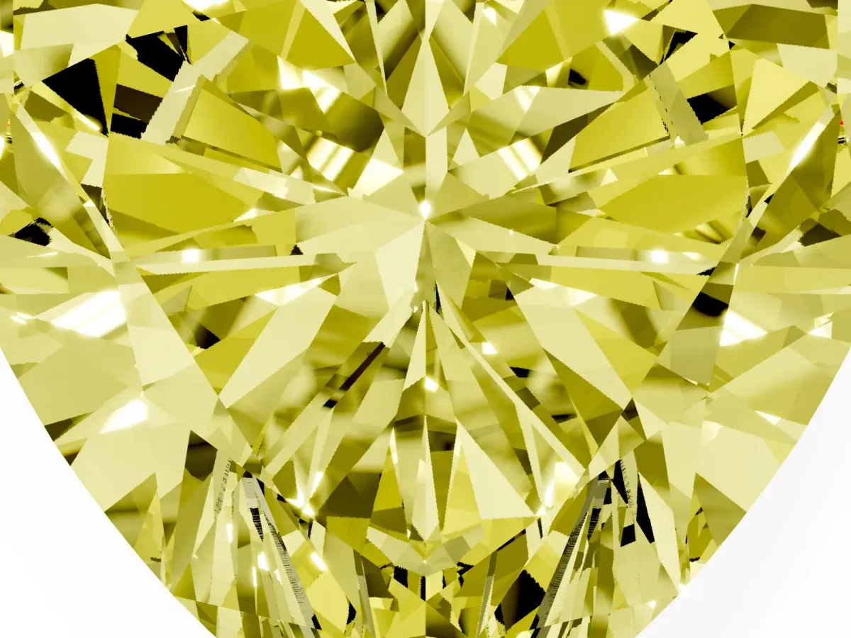Fancy Yellow Heart Cut Diamond Ring with Marquise Side Stones and Prong Setting Rose gold