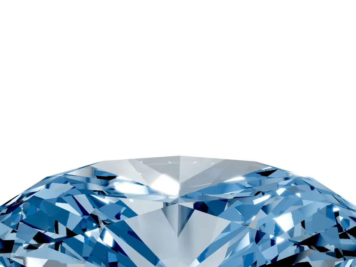 Fancy Blue Oval Cut Diamond Solitaire Ring with Prong Setting and Pavé Band Silver