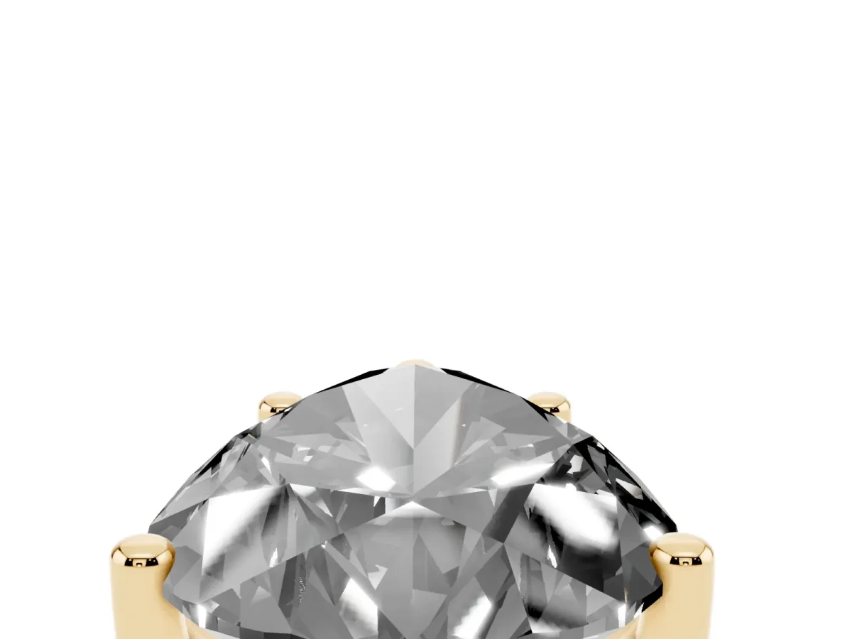 Fancy Black Pear Cut Cut Diamond Solitaire Engagement Ring with Tapered Plain Band and Four-Prong Setting Yellow gold