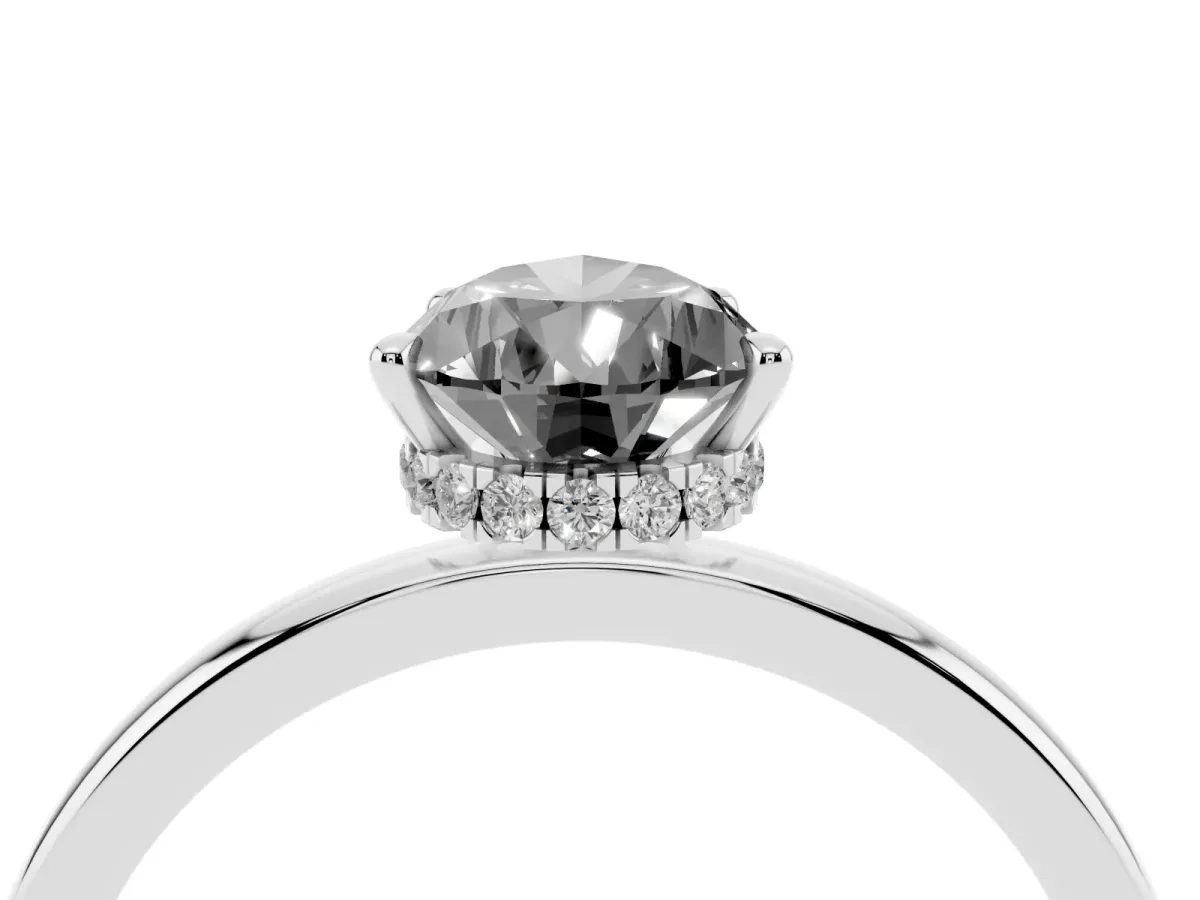 Fancy Black Pear Cut Solitaire Engagement Ring with Cathedral Band and Four-Prong Setting Silver