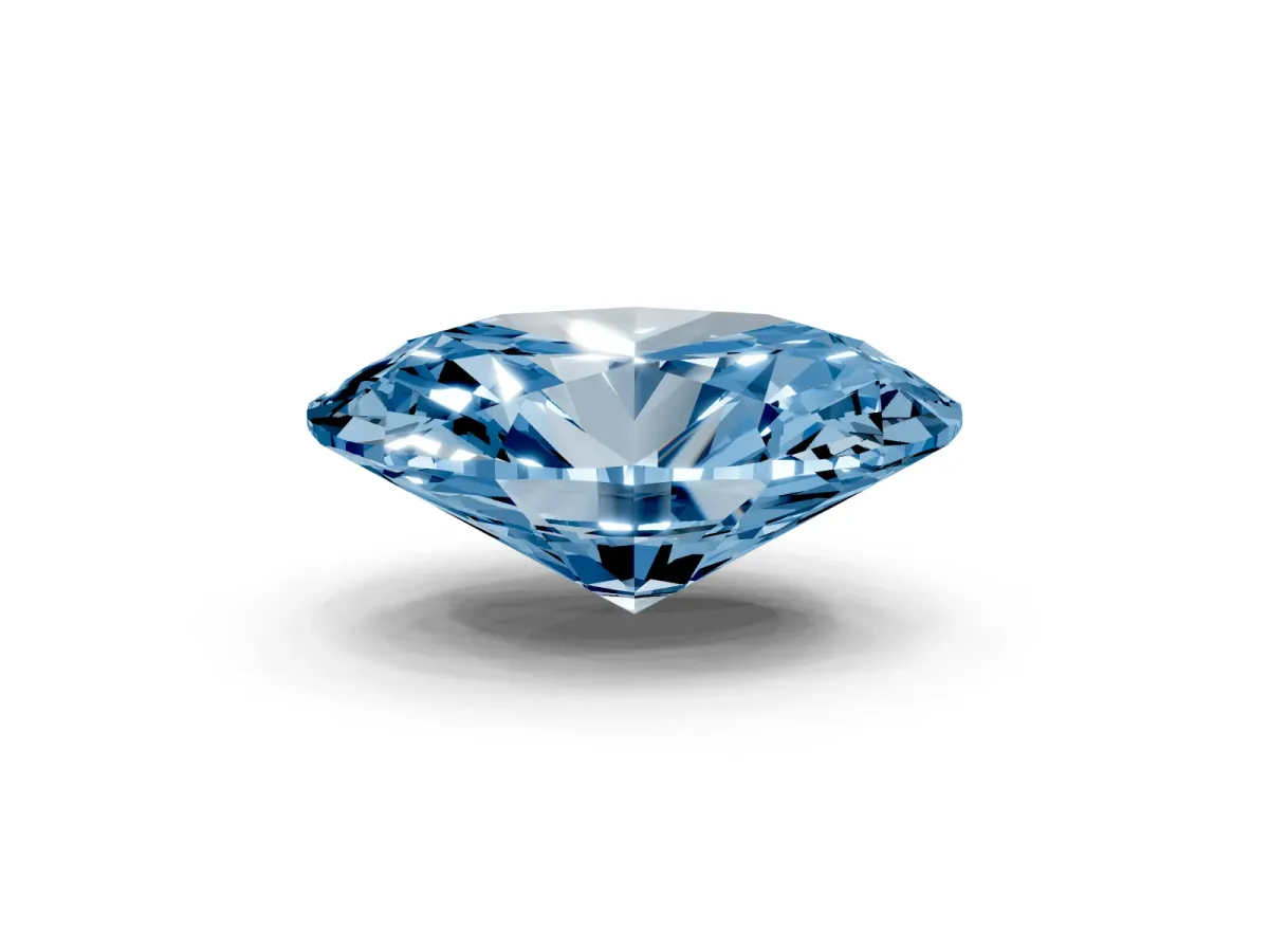 Fancy Blue Oval Cut Diamond Solitaire Ring with Prong Setting and Pavé Band Rose gold