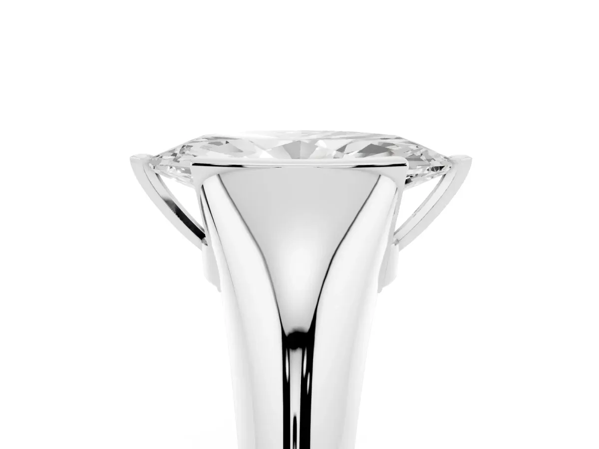Marquise Cut Solitaire Tension Set Diamond Ring White gold