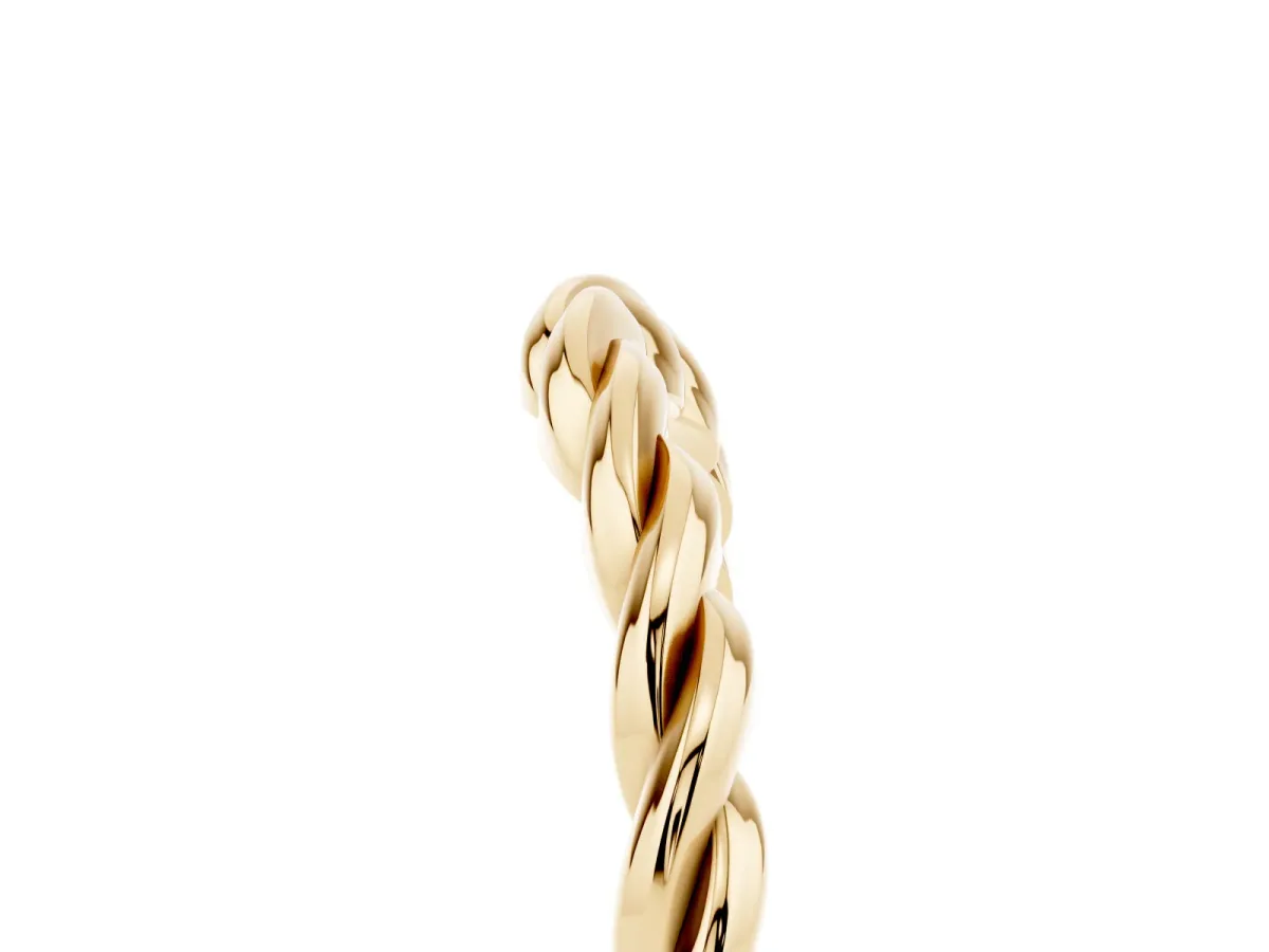 Marquise Diamond Twist Eternity Band with Bezel Setting Yellow gold
