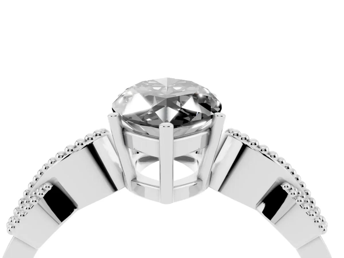 Fancy Black Marquise Cut Solitaire Milgrain Leaf Band with Prong Setting Platinum