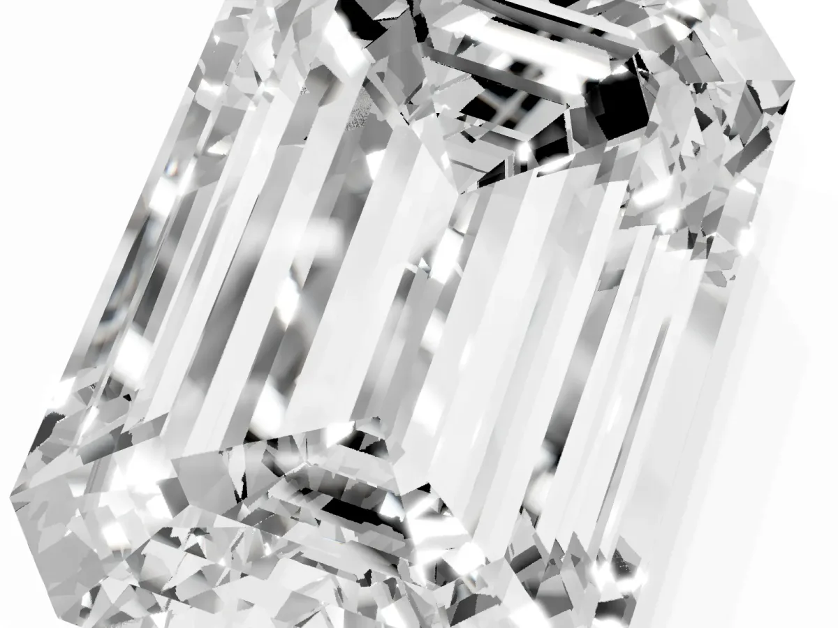 Emerald Cut Cut Pave Band Milgrain Solitaire Ring Rose gold
