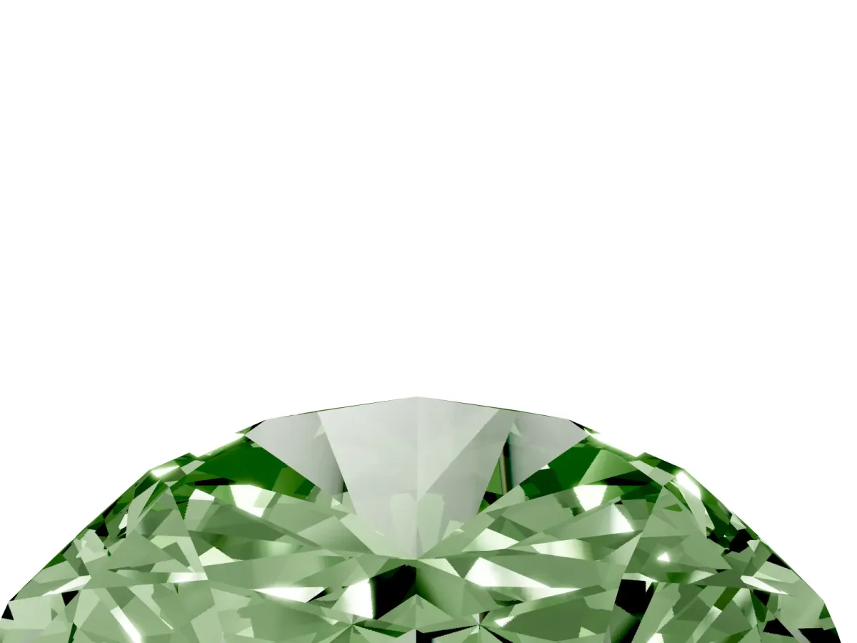Fancy Green Oval Cut Diamond Solitaire Ring with Prong Setting and Pavé Band Yellow gold