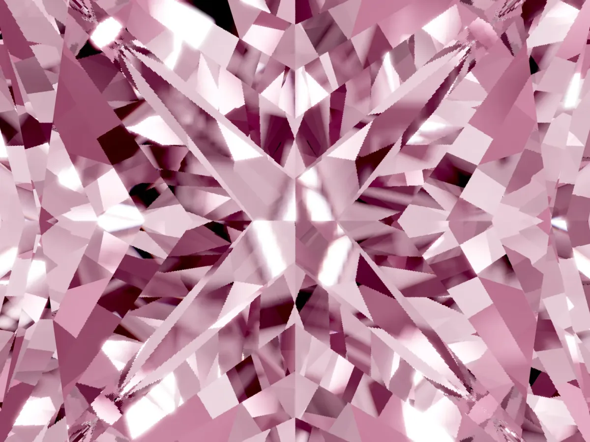 Fancy Pink Princess Cut Halo Diamond Ring with Milgrain and Bezel Accents on a Split Shank Band Rose gold