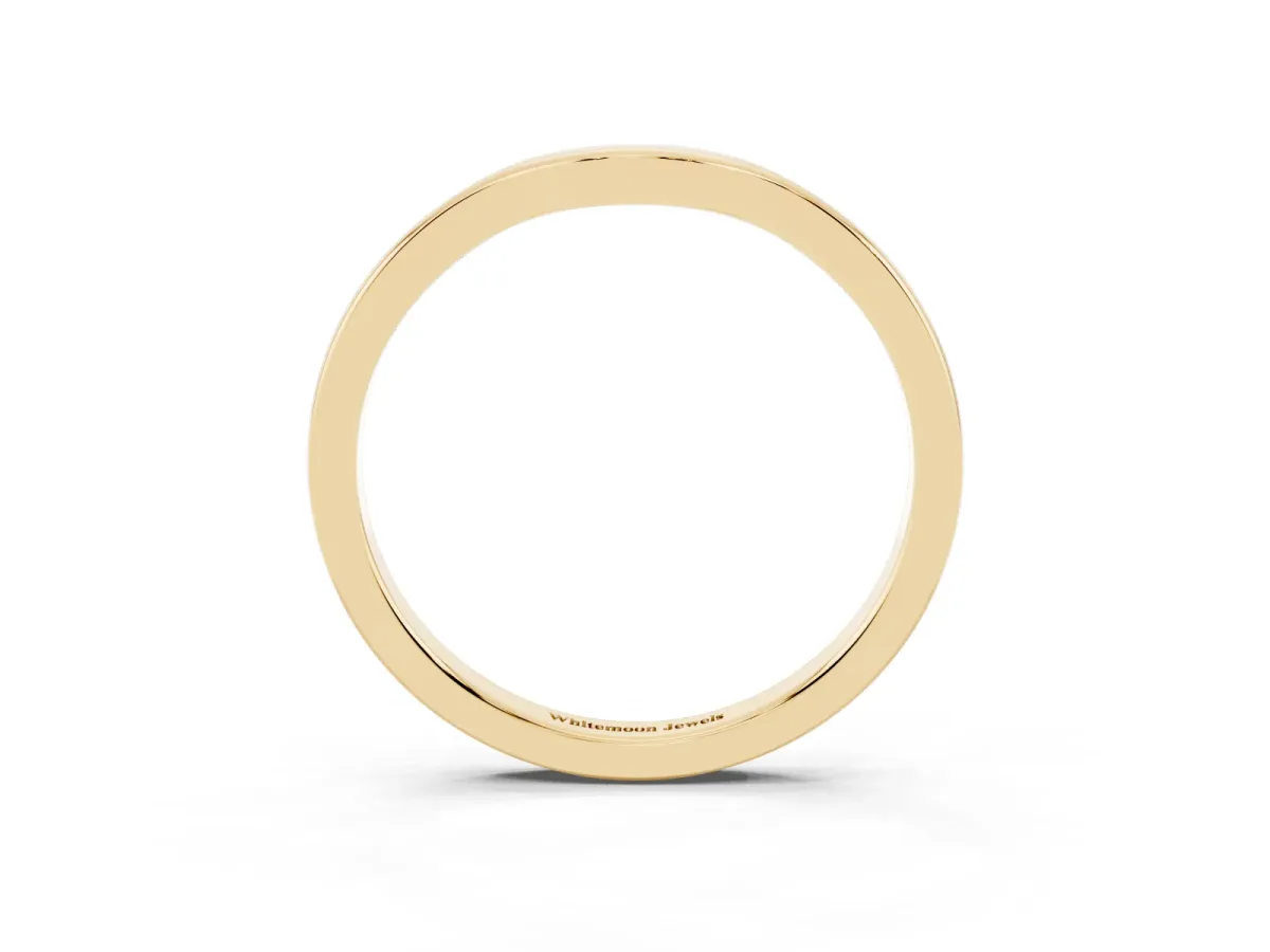 Curved Plain Band Yellow gold