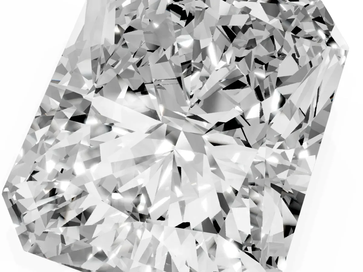 Radiant Cut Cut Pave Band Milgrain Solitaire Ring Platinum