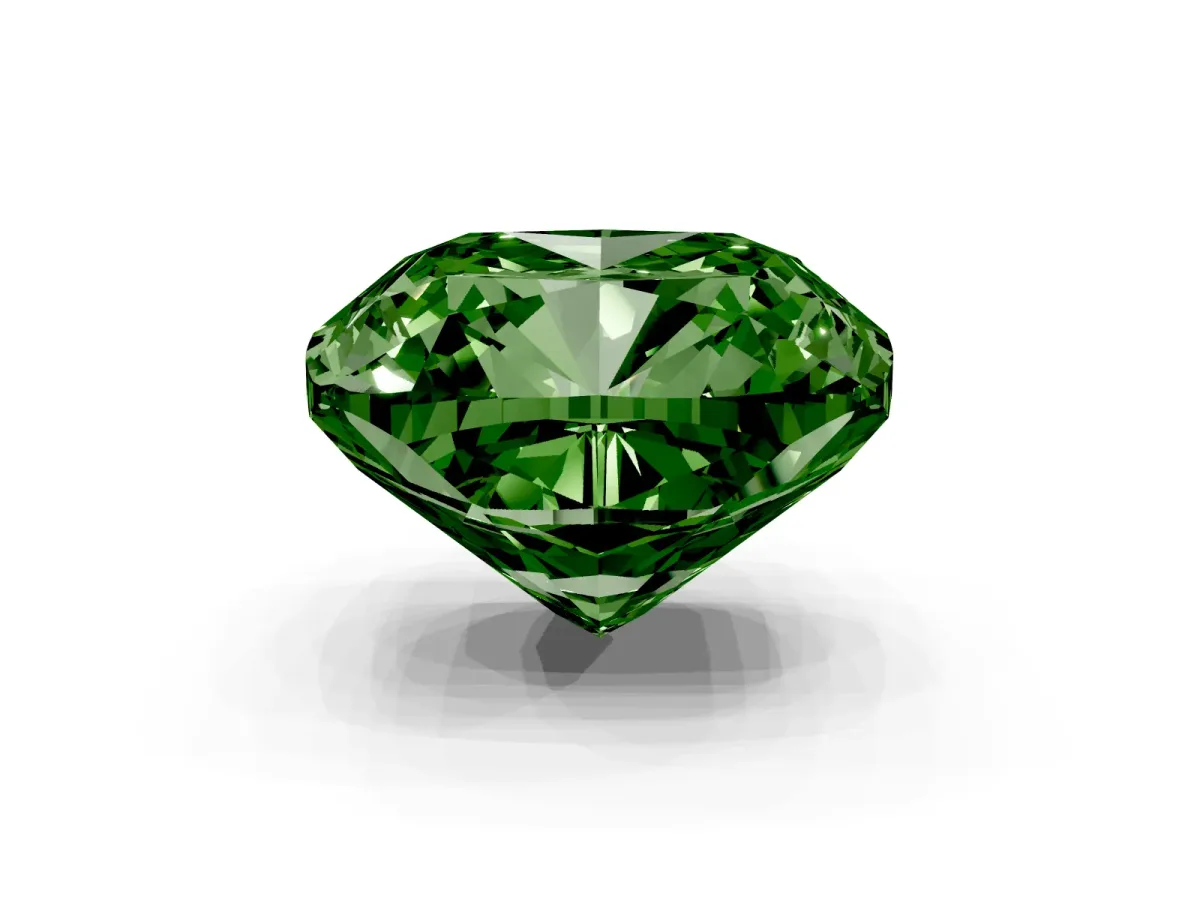 Fancy Green Cushion Cut Halo Milgrain Solitaire with Bezel Set Side Stones and Pave Band Yellow gold