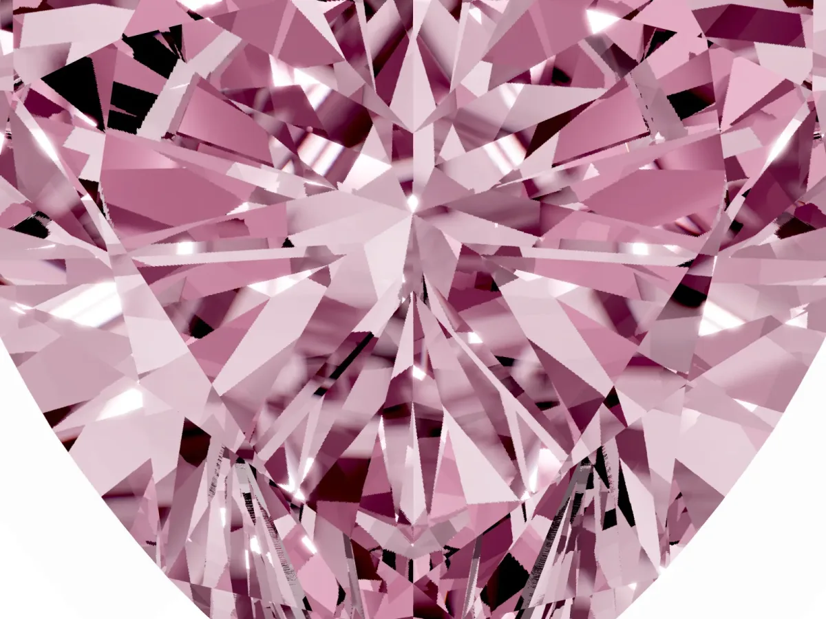 Fancy Pink Heart Cut Diamond Ring with Marquise Side Stones and Prong Setting Yellow gold