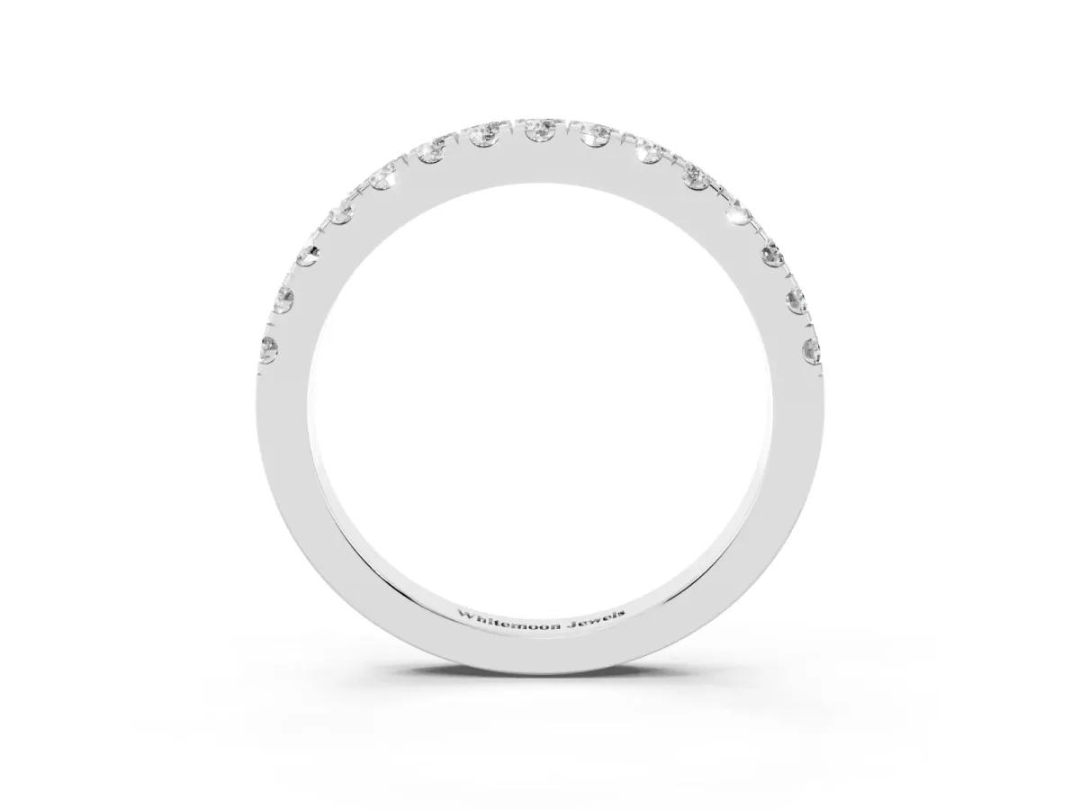 Round Diamond Eternity Band with Prong Setting Platinum