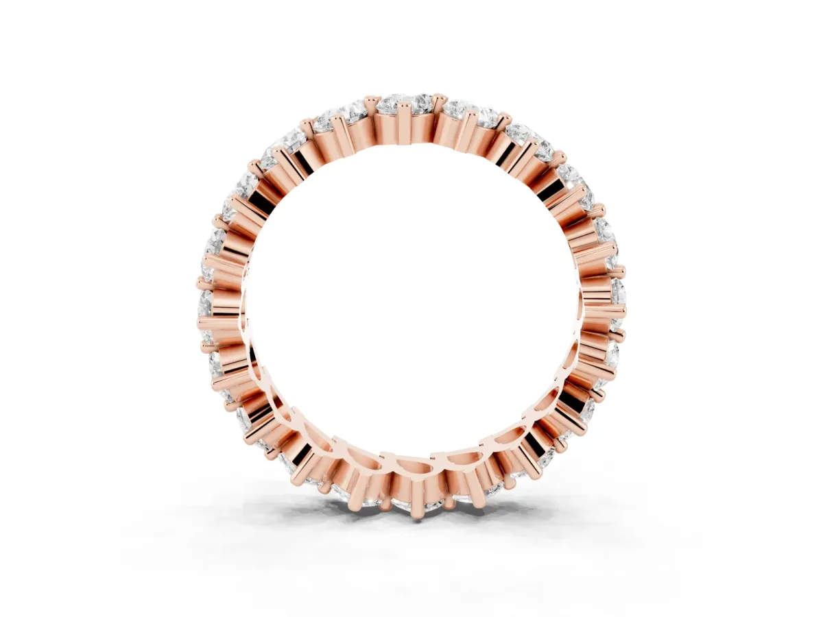 Pear Diamond Full Eternity Band with Shared Prong Setting Rose gold