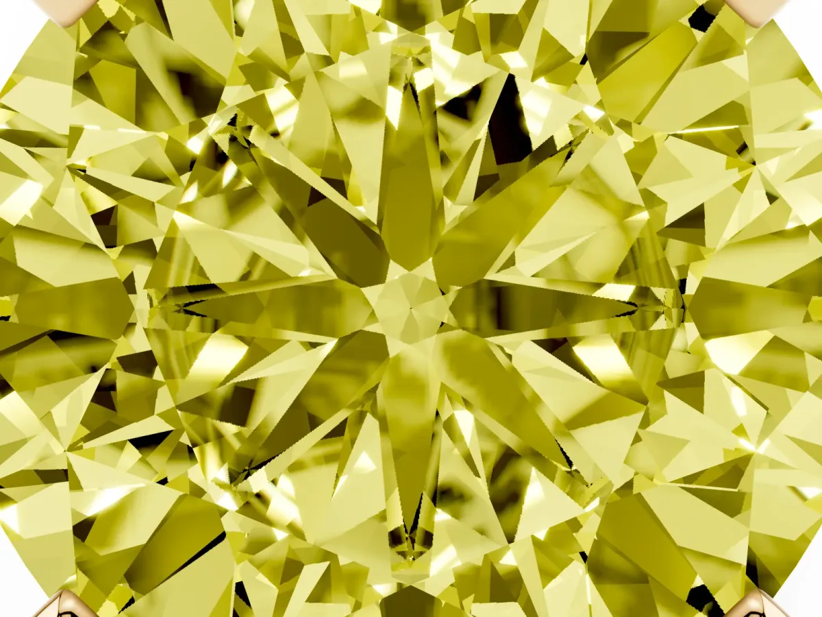 Fancy Yellow Round Cut Diamond Solitaire Ring with Prong Setting and Classic Band Yellow gold