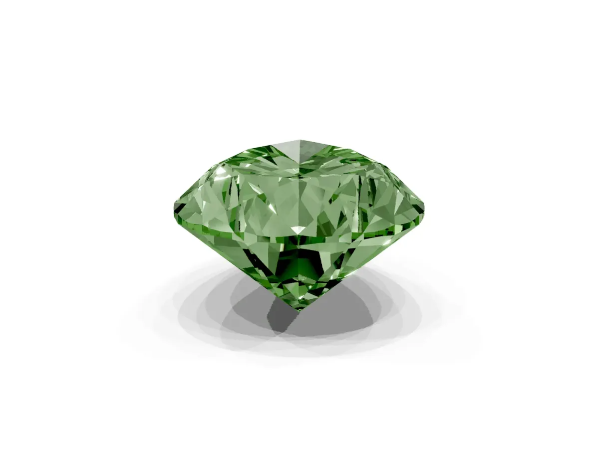 Fancy Green Pear Cut Diamond Ring with Marquise Side Stones and Prong Setting Platinum