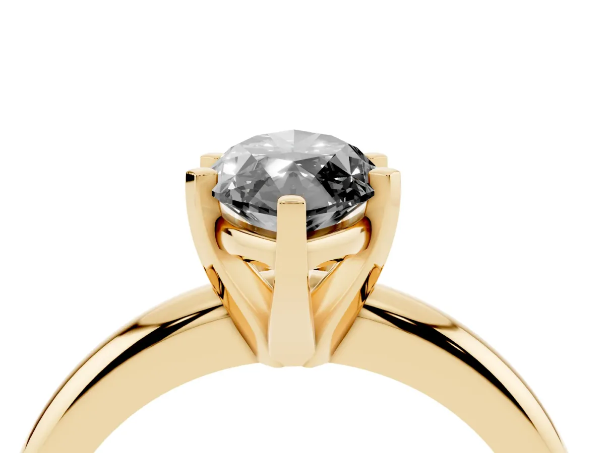 Fancy Black Marquise Cut Diamond Solitaire Engagement Ring with Round Band and Four-Prong Setting Yellow gold