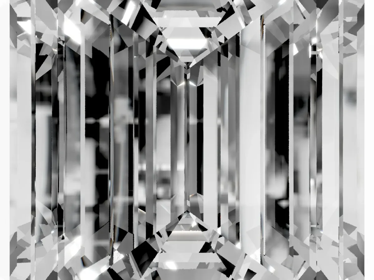 Emerald Cut Solitaire Twist Band Six-Prong Setting Rose gold