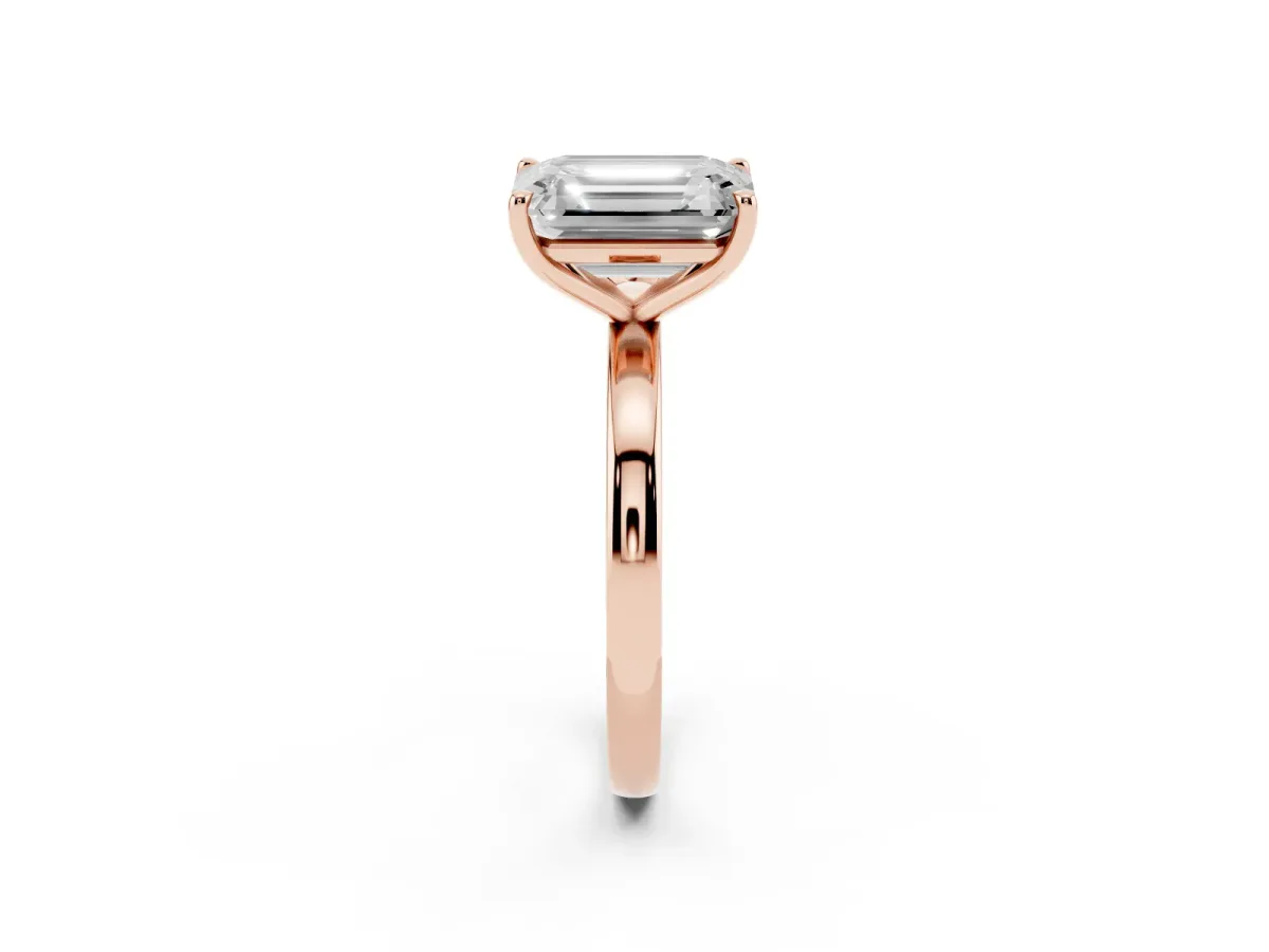Pear Cut and Emerald Cut Toi Moi Ring with Prong Setting Rose gold