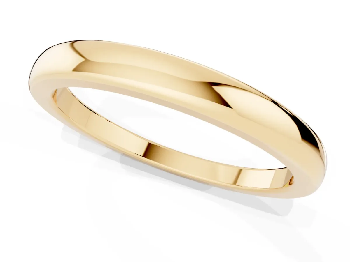 Classic Plain Metal Band Yellow gold