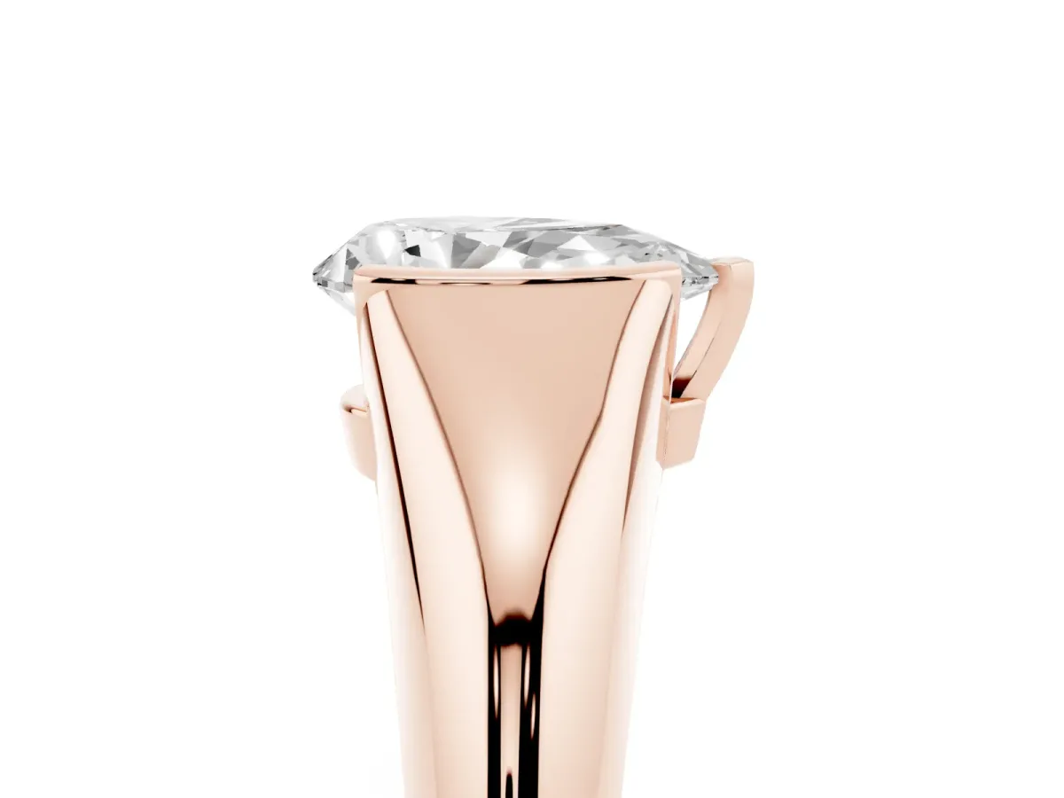 Pear Cut Solitaire Tension Set Diamond Ring Rose gold