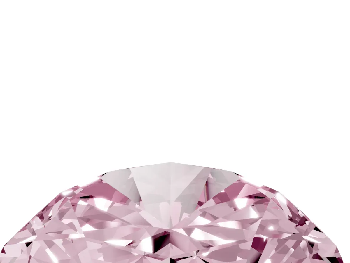 Fancy Pink Oval Cut Diamond Solitaire Ring with Prong Setting and Pavé Band Silver