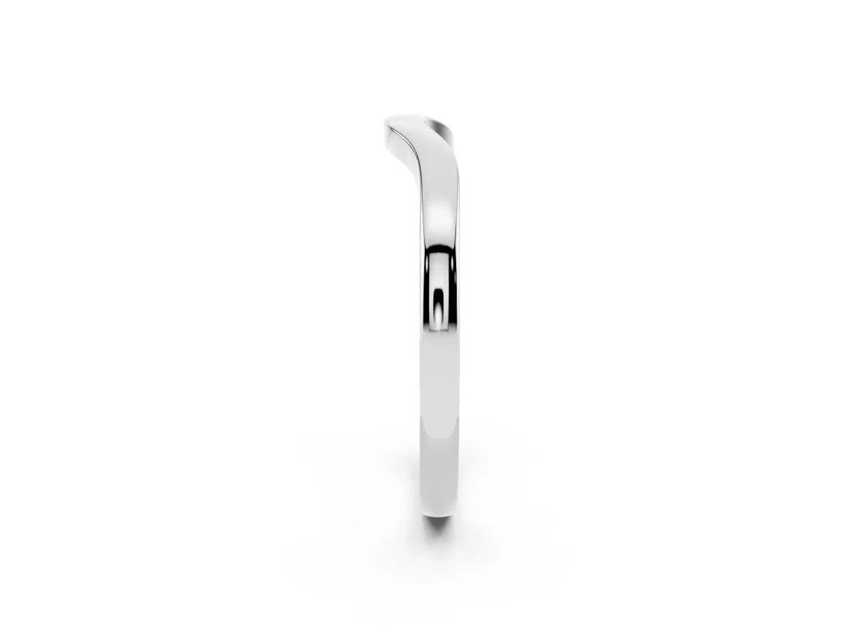 Curved Plain Band Silver