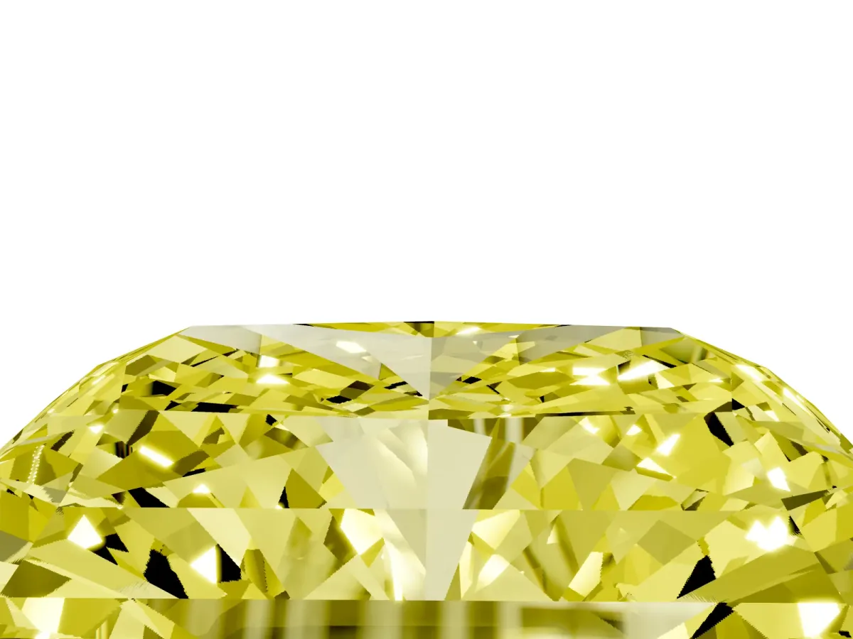 Fancy Yellow Radiant Cut Cut Pave Band Milgrain Solitaire Ring Rose gold