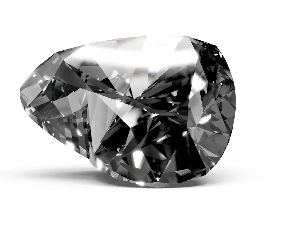 Fancy Black Heart Cut Diamond Ring with Marquise Side Stones and Prong Setting Rose gold