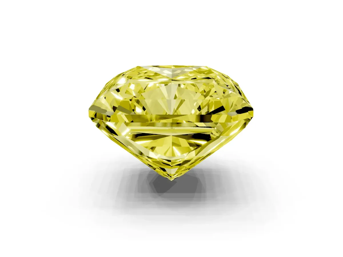 Fancy Yellow Radiant Cut Cut Pave Band Milgrain Solitaire Ring Silver