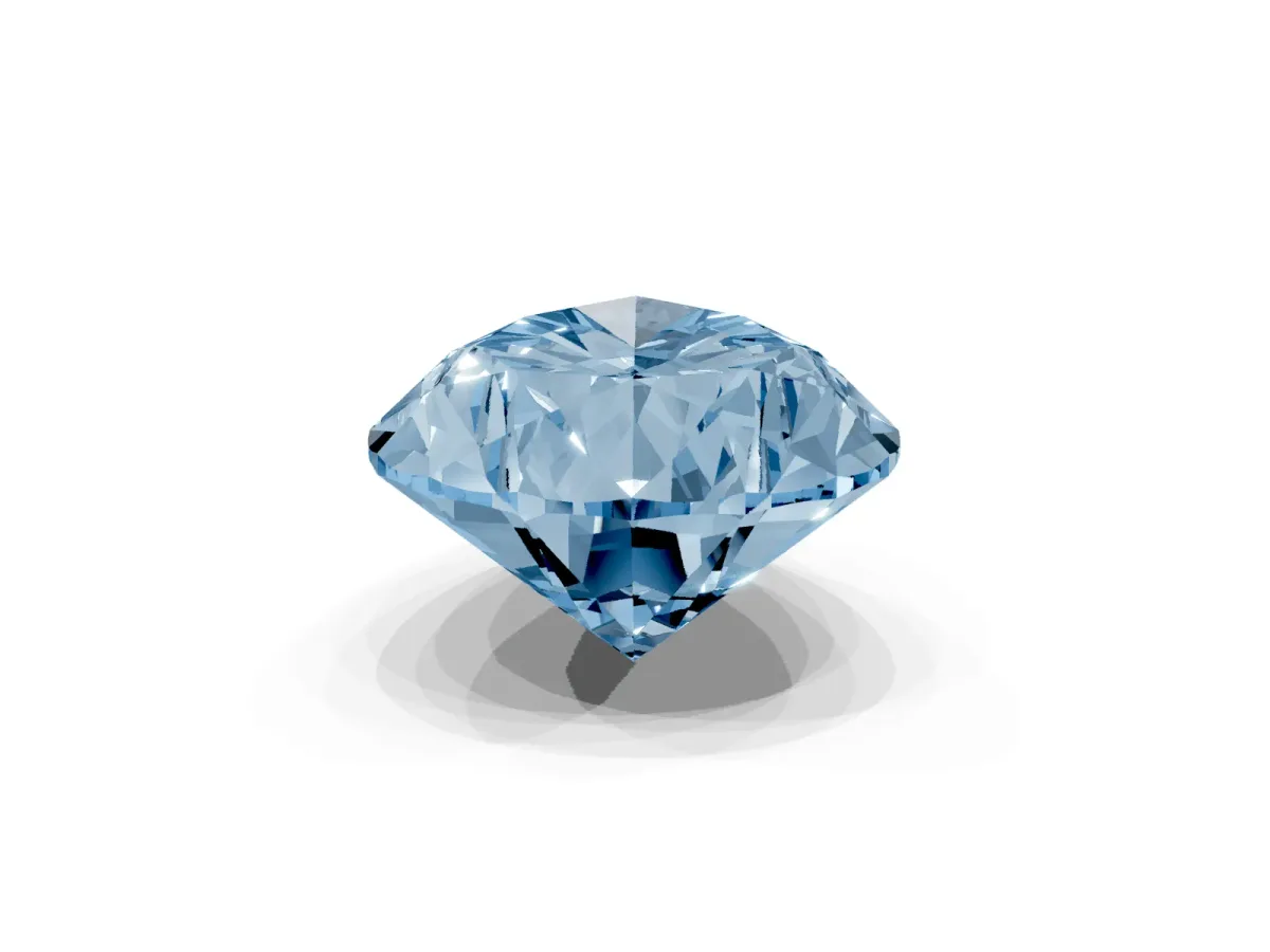 Fancy Blue Pear Cut Diamond Ring with Marquise Side Stones and Prong Setting Platinum