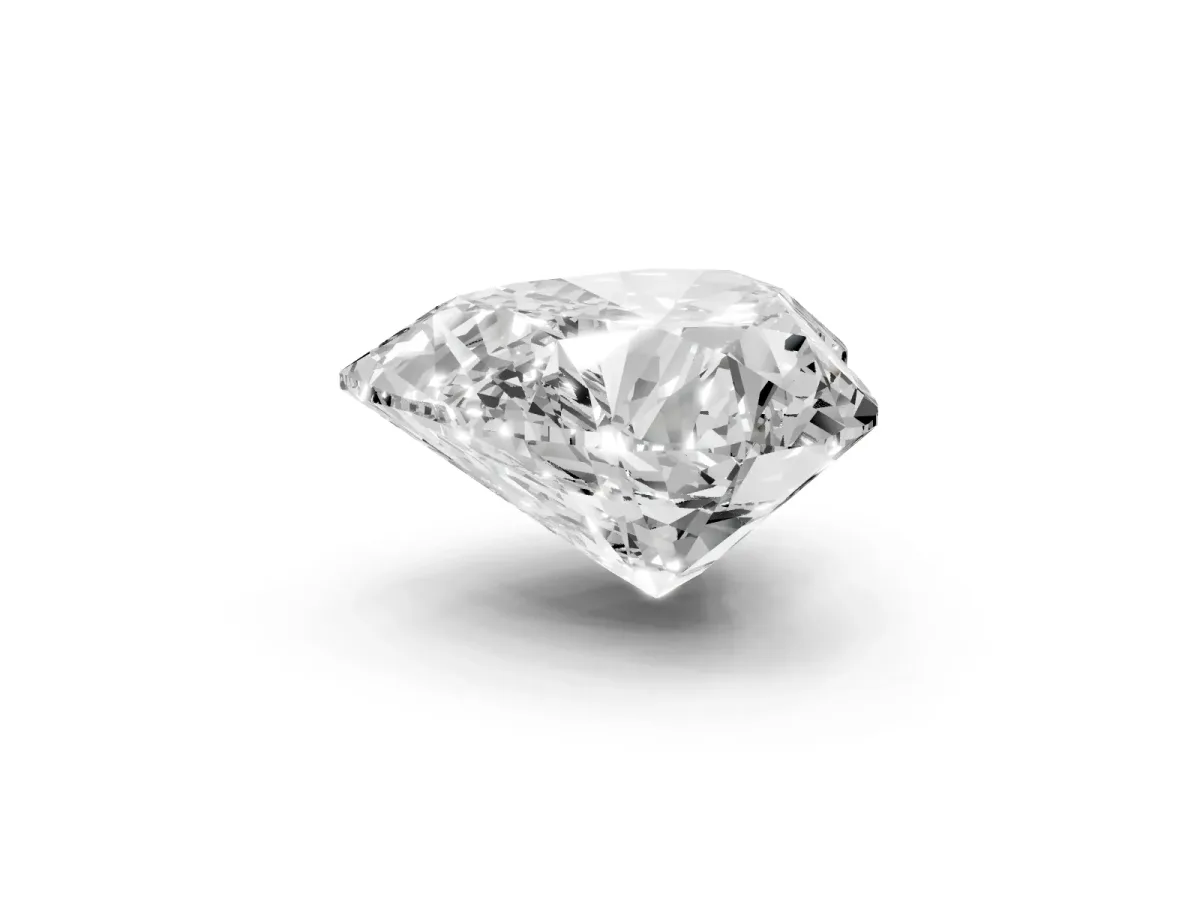 Heart Cut Diamond Ring with Marquise Side Stones and Prong Setting Silver