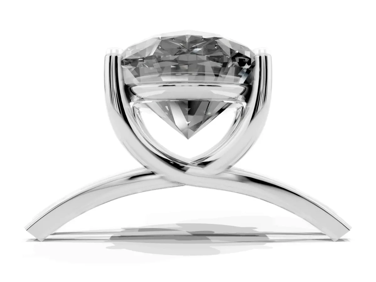 Fancy Black Oval Cut Cut Diamond Solitaire Engagement Ring with Tapered Plain Band and Four-Prong Setting Silver