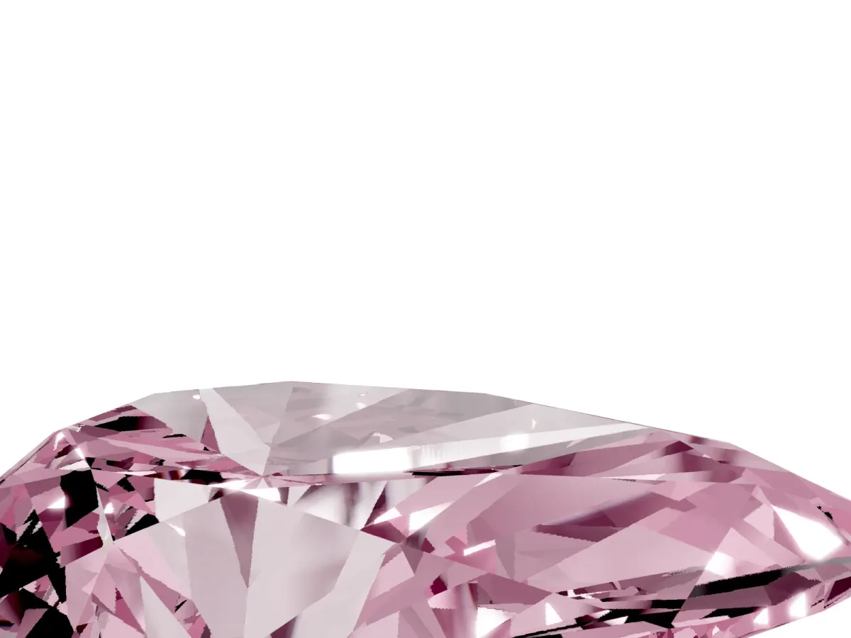 Fancy Pink Pear Cut Diamond Ring with Marquise Side Stones and Prong Setting Yellow gold