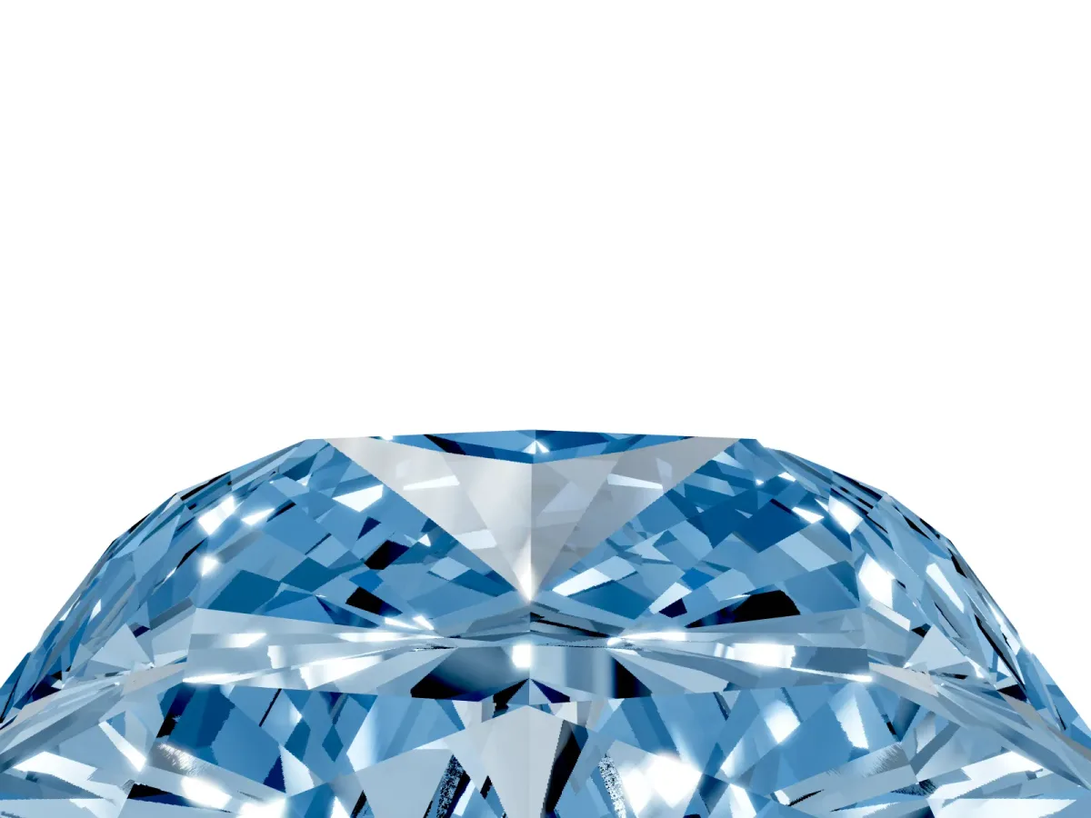Fancy Blue Radiant Cut Cut Pave Band Milgrain Solitaire Ring Silver