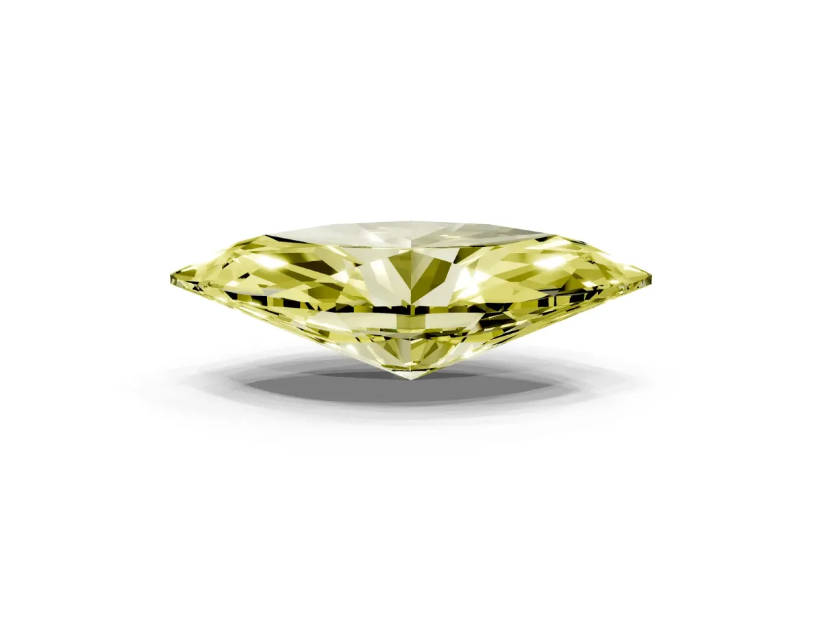 Fancy Yellow Marquise Cut Cut Cathedral Pave Diamond Engagement Ring with Six-Prong Setting Rose gold